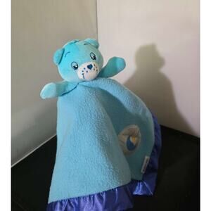 Care Bears Bedtime Bear Blue Baby Plush Blanket Satin Trim